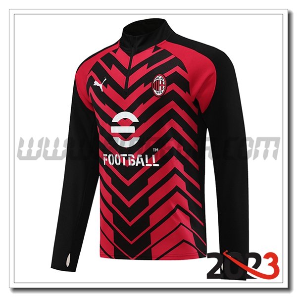Felpa Allenamento AC Milan Rosso/Nero 2023 2024