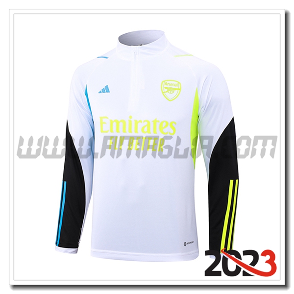 Felpa Allenamento Arsenal Bianco 2023 2024