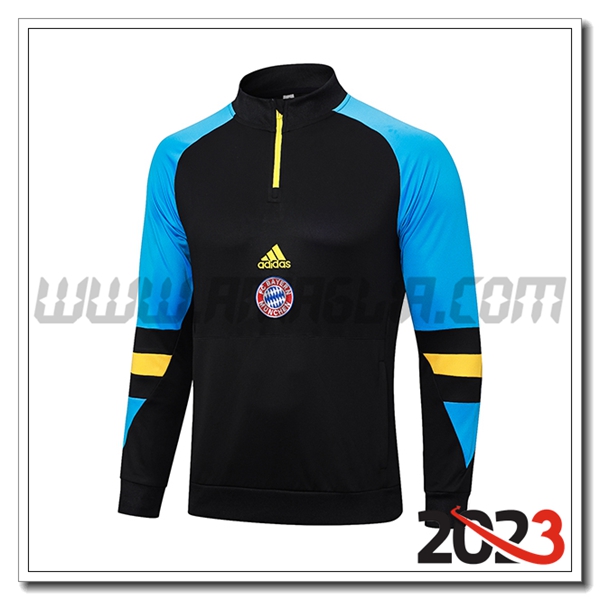 Felpa Allenamento Bayern Monaco Nero 2023 2024 -04