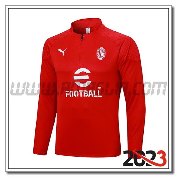 Felpa Allenamento AC Milan Rosso 2023 2024