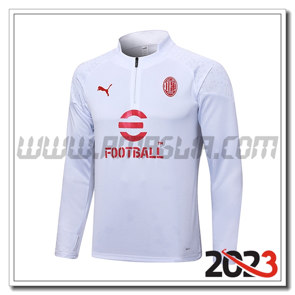 Felpa Allenamento AC Milan Bianco 2023 2024