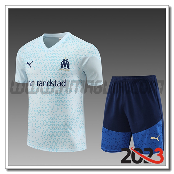 Allenamento + Pantaloni Marsiglia Bambino Azzurro 2023 2024