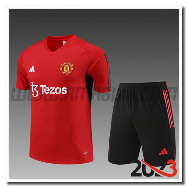Allenamento + Pantaloni Manchester United Bambino Rosso 2023 2024 -02