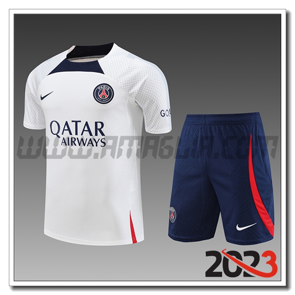 Allenamento + Pantaloni PSG Bambino Bianco 2023 2024 -03