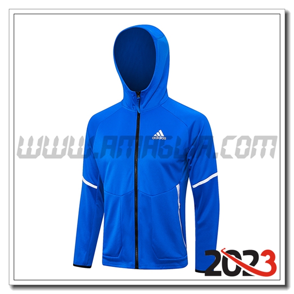 Giacca Con Cappuccio Adidas Blu 2023 2024