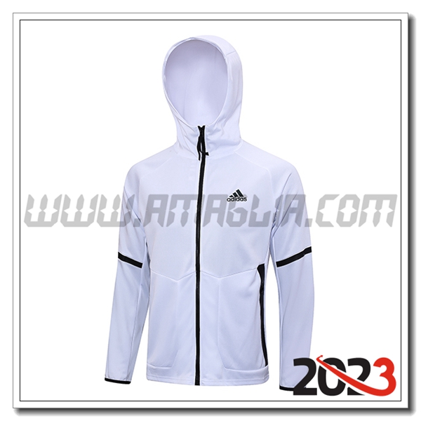 Giacca Con Cappuccio Adidas Bianco 2023 2024