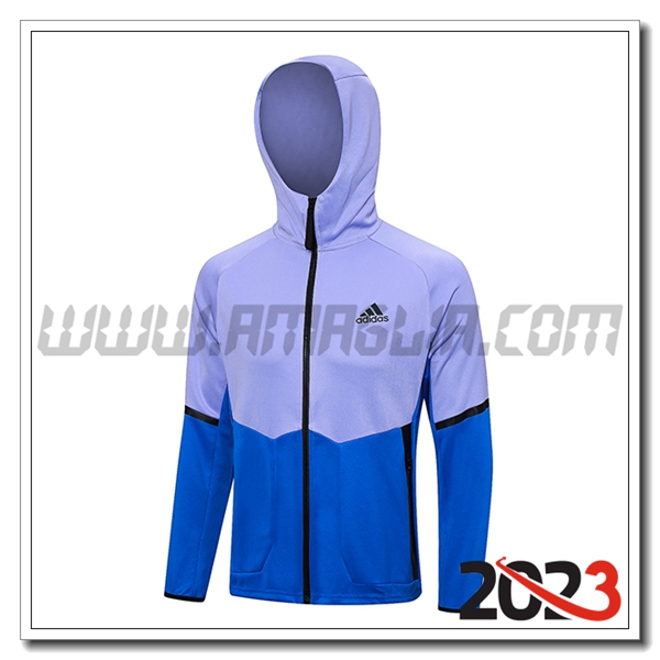 Giacca Con Cappuccio Adidas Blu/viola 2023 2024