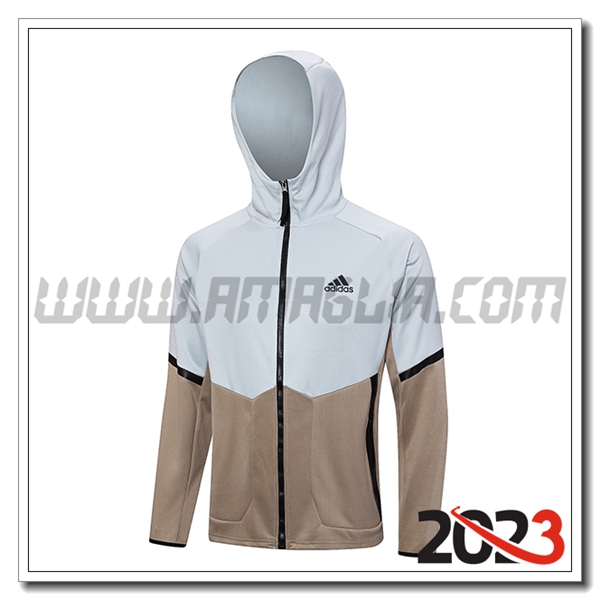 Giacca Con Cappuccio Adidas Marrone 2023 2024