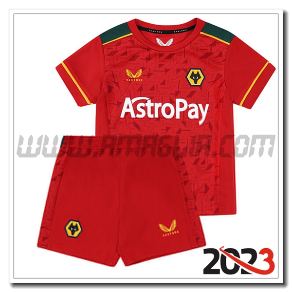 Kit Maglia Wolves Bambino Seconda 2023 2024