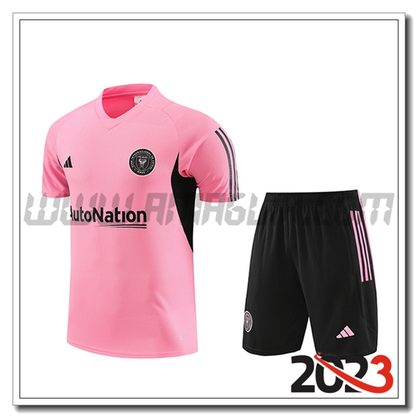 T Shirt Allenamento + Pantalonicini Inter Miami CF Rosa 2023 2024