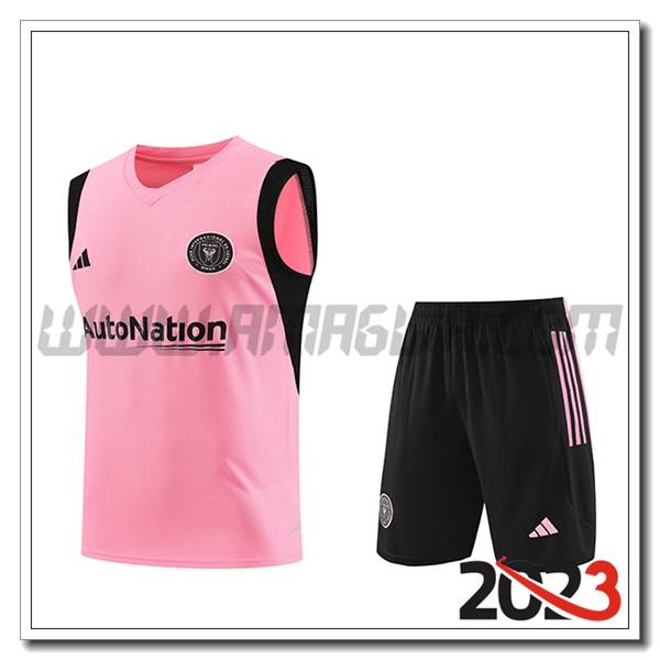 Kit Canotta Allenamento + Pantalonicini Inter Miami CF Rosa 2023 2024