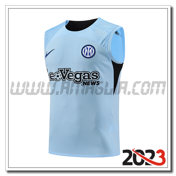 Canotta Allenamento Inter Milan Azzurro 2023 2024