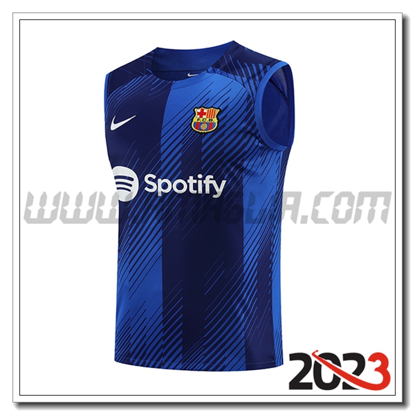 Canotta Allenamento FC Barcellona Blu 2023 2024 -04