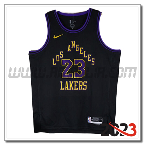 Maglia Los Angeles Lakers (JAMES #23) 2023/24 Nero