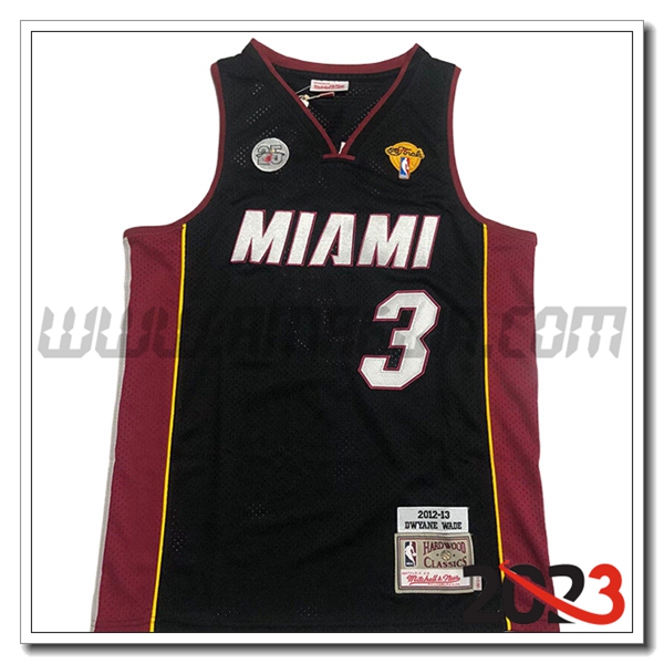 Maglia Miami Heat (WADE #3) 2023/24 Nero -08
