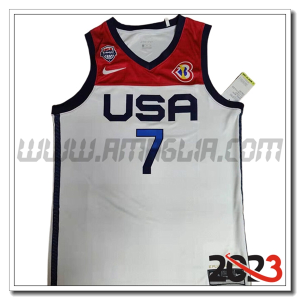Maglia USA (DURANT #7) 2023/24 Bianco