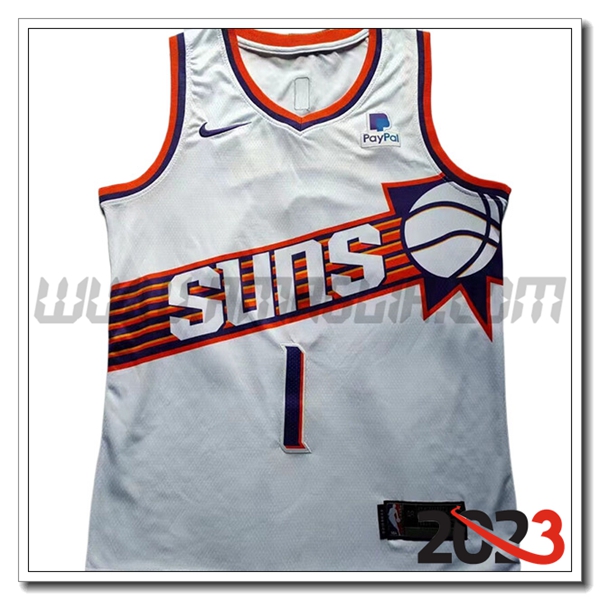 Maglia Phoenix Suns (BOOKER #1) 2023/24 Bianco