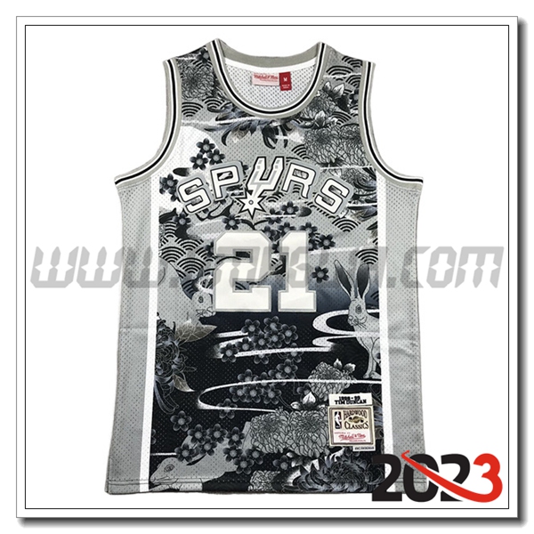 Maglia San Antonio Spurs (DUNCAN #21) 2023/24 Grigio