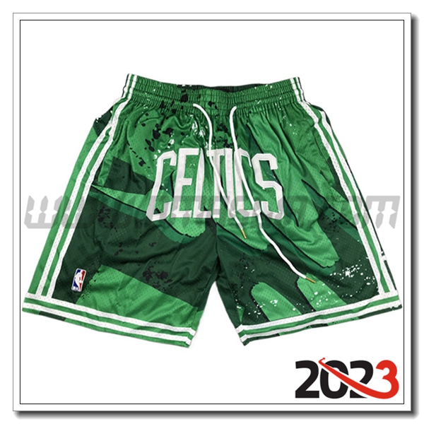 Pantalonicini NBA Boston Celtics 2023/24 Verde -03