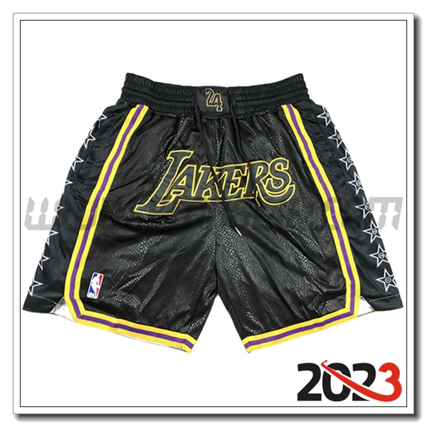 Pantalonicini NBA Los Angeles Lakers 2023/24 Nero -02