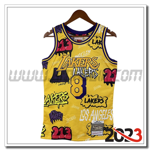 Maglia Los Angeles Lakers (BRYANT #8) 2023/24 Giallo -03
