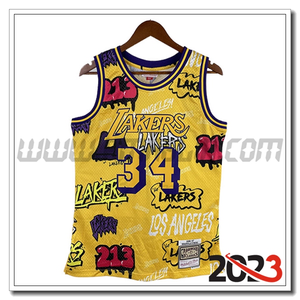 Maglia Los Angeles Lakers (O'NEAL #34) 2023/24 Giallo