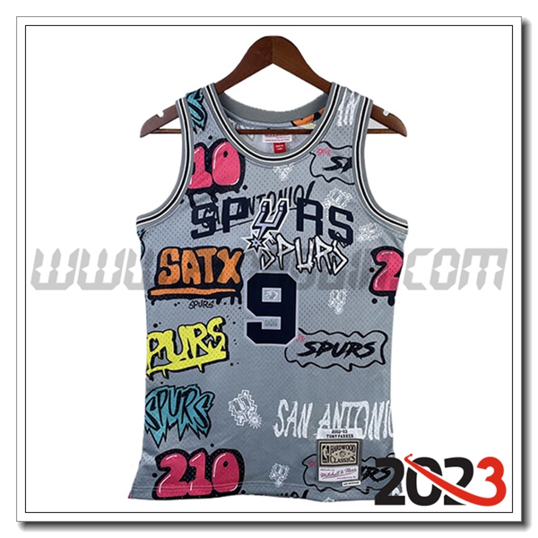 Maglia San Antonio Spurs (PARKER #9) 2023/24 Grigio