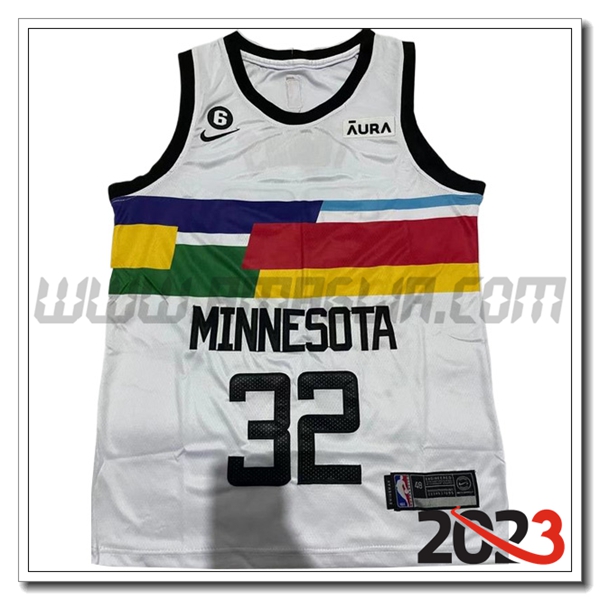 Maglia Minnesota Timberwolves (TOWNS #32) 2023/24 Bianco