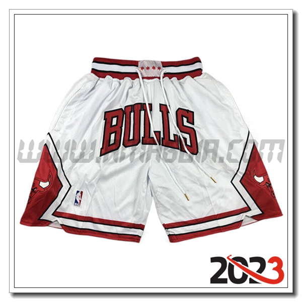 Pantalonicini NBA Chicago Bulls 2023/24 Bianco