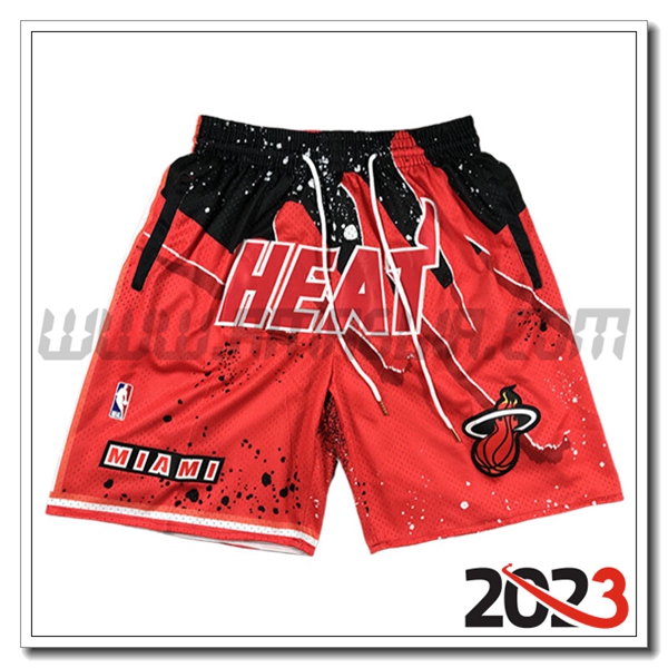 Pantalonicini NBA Miami Heat 2023/24 Rosso