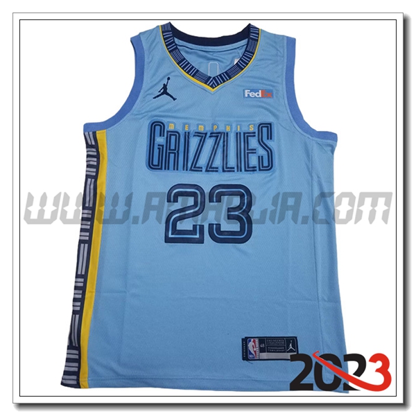 Maglia Memphis Grizzlies (Rosa #23) 2023/24 Blu