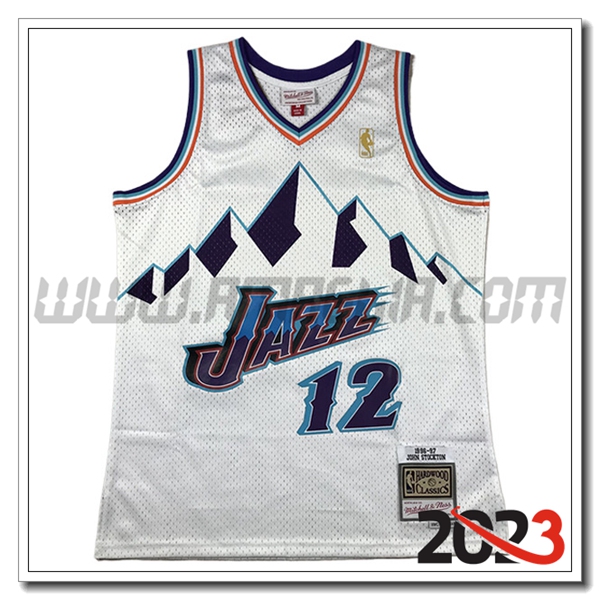 Maglia Utah Jazz (STOCKTON #12) 2023/24 Bianco