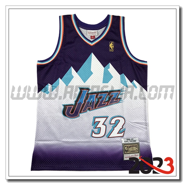 Maglia Utah Jazz (MALONE #32) 2023/24 Bianco/viola