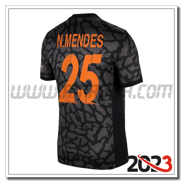 Terza Maglia Calcio PSG N.MENDES #25 2023 2024