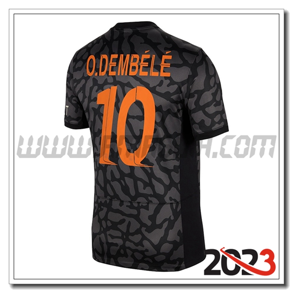 Terza Maglia Calcio PSG O.DEMB脡L脡 #10 2023 2024