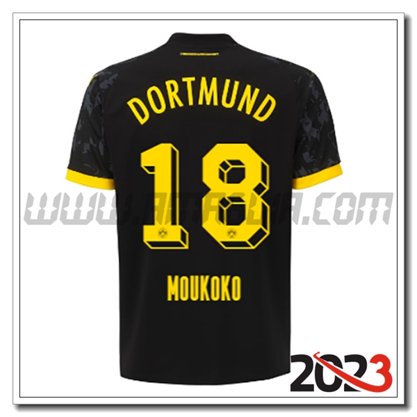 Seconda Maglia Calcio Dortmund BVB MOUKOKO #18 2023 2024