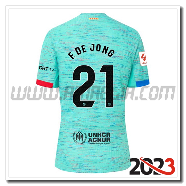 Terza Maglia Calcio FC Barcellona F. DE JONG #21 2023 2024