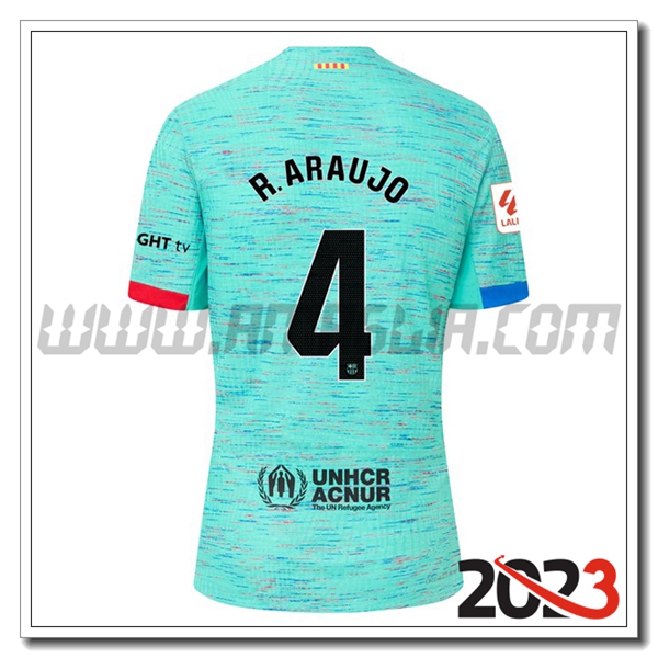 Terza Maglia Calcio FC Barcellona R. ARAUJO #4 2023 2024