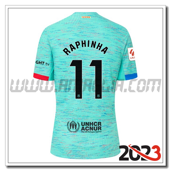Terza Maglia Calcio FC Barcellona RAPHINHA #11 2023 2024