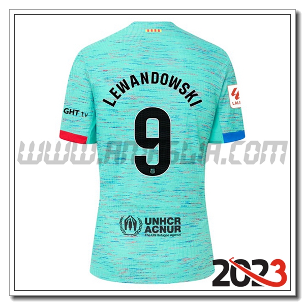 Terza Maglia Calcio FC Barcellona LEWANDOWSKI #9 2023 2024