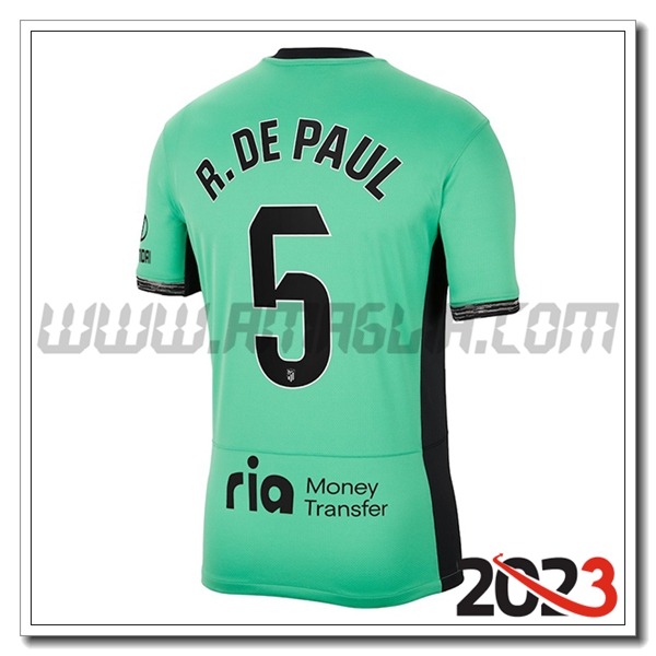 Prima Maglia Calcio Atletico Madrid R. DE PAUL #5 2023 2024