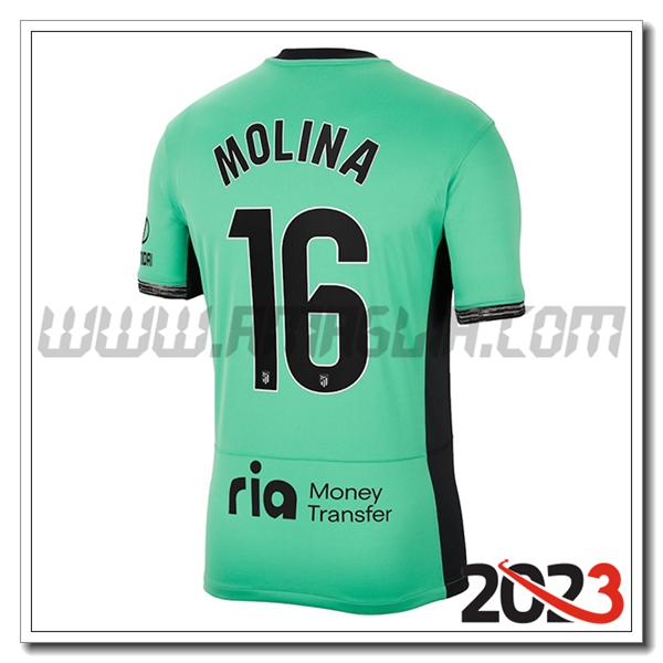 Prima Maglia Calcio Atletico Madrid NAHUEL MOLINA #16 2023 2024