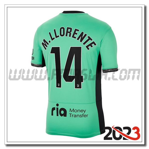 Prima Maglia Calcio Atletico Madrid M. LLORENTE #14 2023 2024
