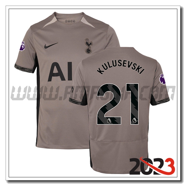 Terza Maglia Calcio Tottenham Hotspurs KULUSEVSKI #21 2023 2024
