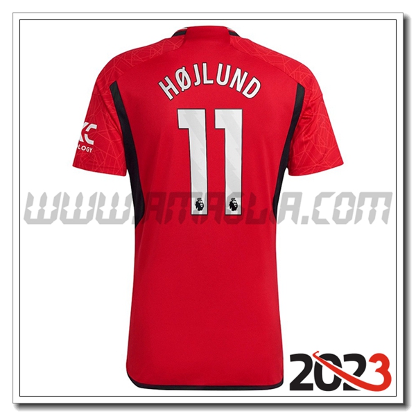 Prima Maglia Calcio Manchester United HOJLUND #11 2023 2024