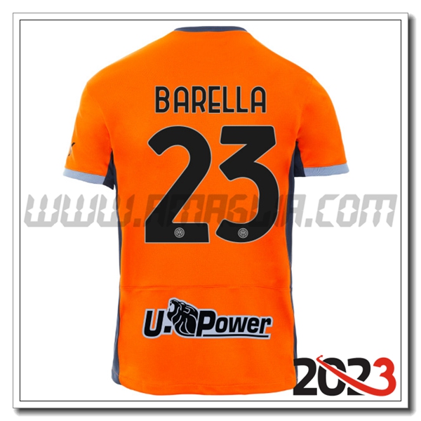 Terza Maglia Calcio Inter Milan BARELLA #23 2023 2024