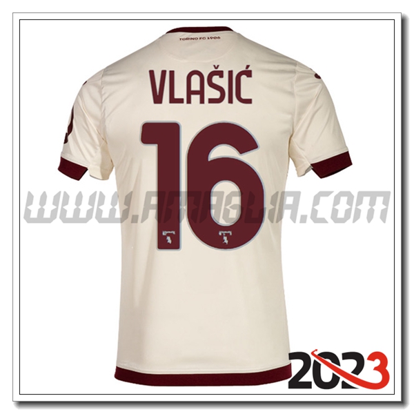 Seconda Maglia Calcio Torino VLASIC #16 2023 2024