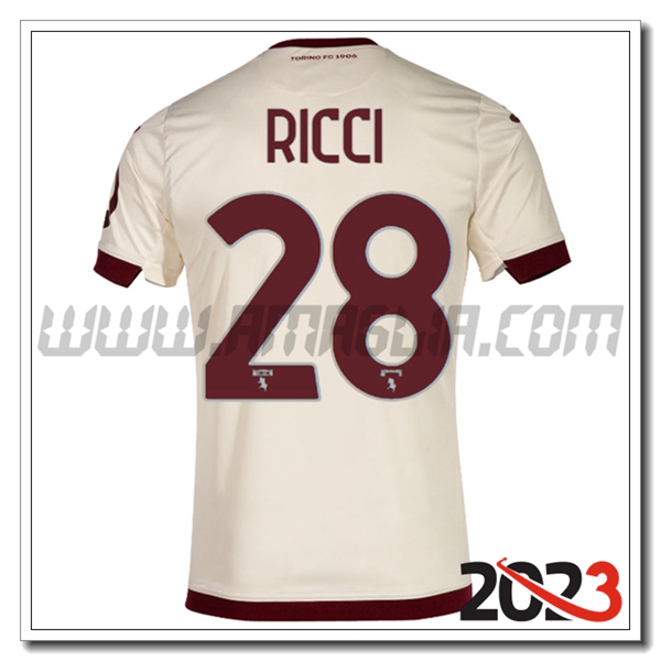 Seconda Maglia Calcio Torino RICCI #28 2023 2024