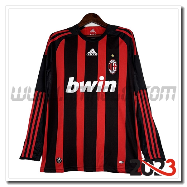 Prima Maglia Retro AC Milan Manica lunga 2008/2009