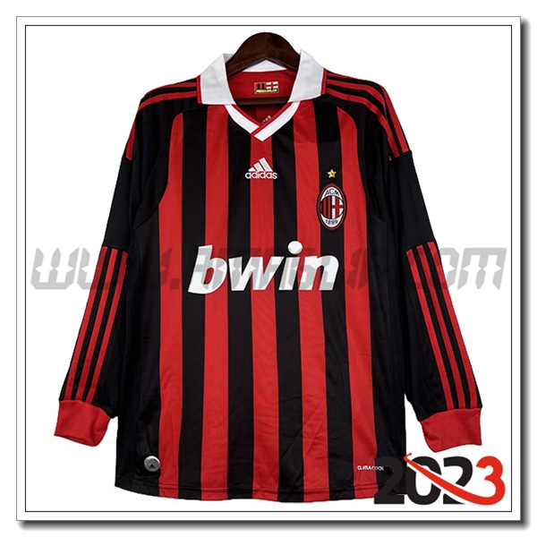 Prima Maglia Retro AC Milan Manica lunga 2009/2010